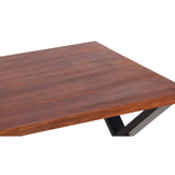 Amerihome Acacia Cross Leg Coffee Table