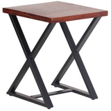 Amerihome Acacia Cross Leg Side Table