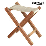 Amerihome Acacia And Canvas Folding Stool