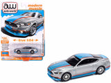 2017 Ford Mustang GT Tribute Edition Pettys Garage Ingot Silver Metallic with Petty Blue and Red Stripes Modern Muscle Seri