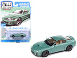 1998 Toyota Supra Caribbean Green Metallic Modern Muscle Series 1/64 Diecast Model Car by Auto World