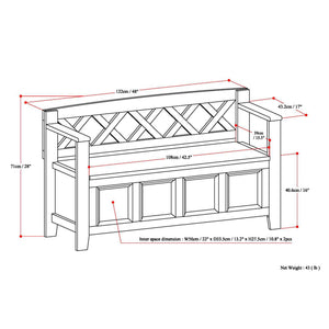 Amherst Entryway Storage Bench
