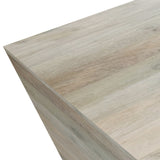 Abba Solid Mango Wood Square Coffee Table In White Wash