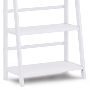 Acadian Solid Wood 72 Inch X 30 Inch Transitional Bookcase In White