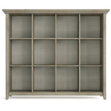 Acadian Solid Wood 12 Cube Storage In Distressed Grey