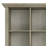 Acadian Solid Wood 12 Cube Storage In Distressed Grey