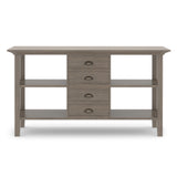 Redmond Solid Wood 54 Inch Wide Transitional Console Sofa Table In Farmhouse Grey