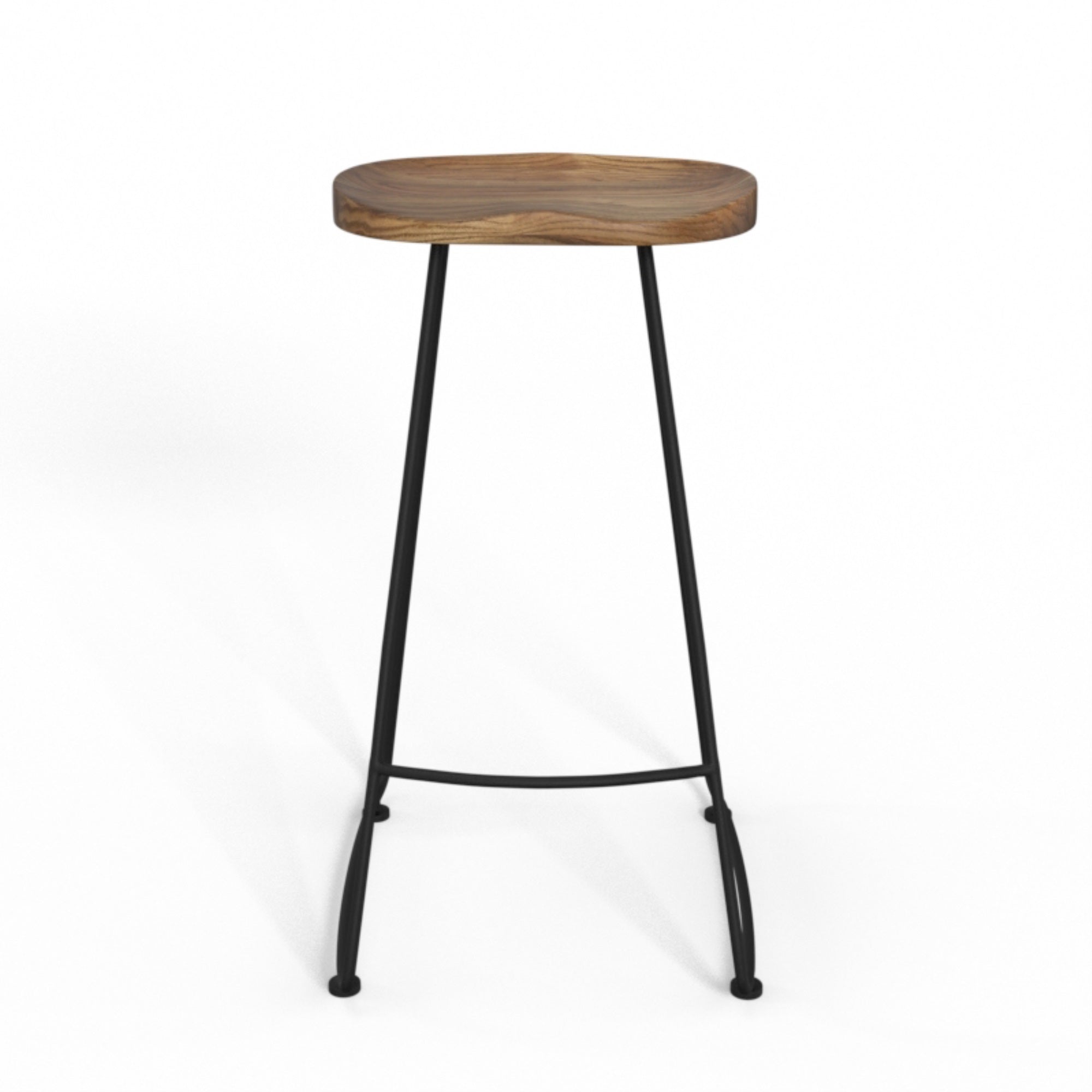 Amberly 30 Inch Saddle Bar Stool (Set Of 2) In Natural/Black