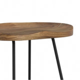 Amberly 30 Inch Saddle Bar Stool (Set Of 2) In Natural/Black