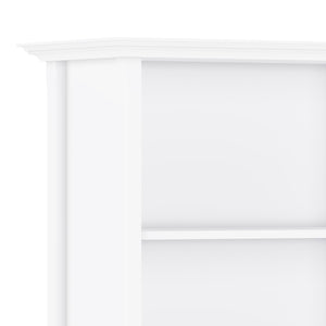 Amherst Solid Wood 5 Shelf Bookcase In White