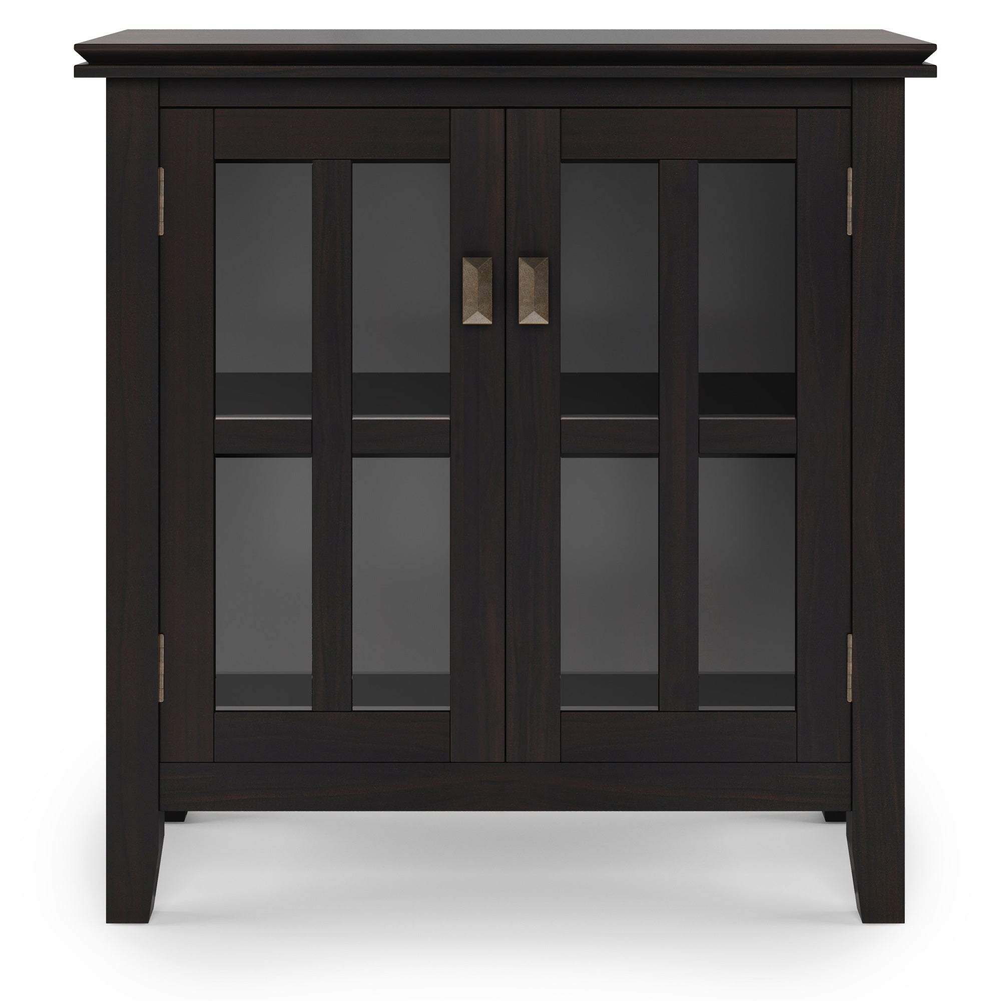 Artisan Solid Wood Low Storage Cabinet In Hickory Brown