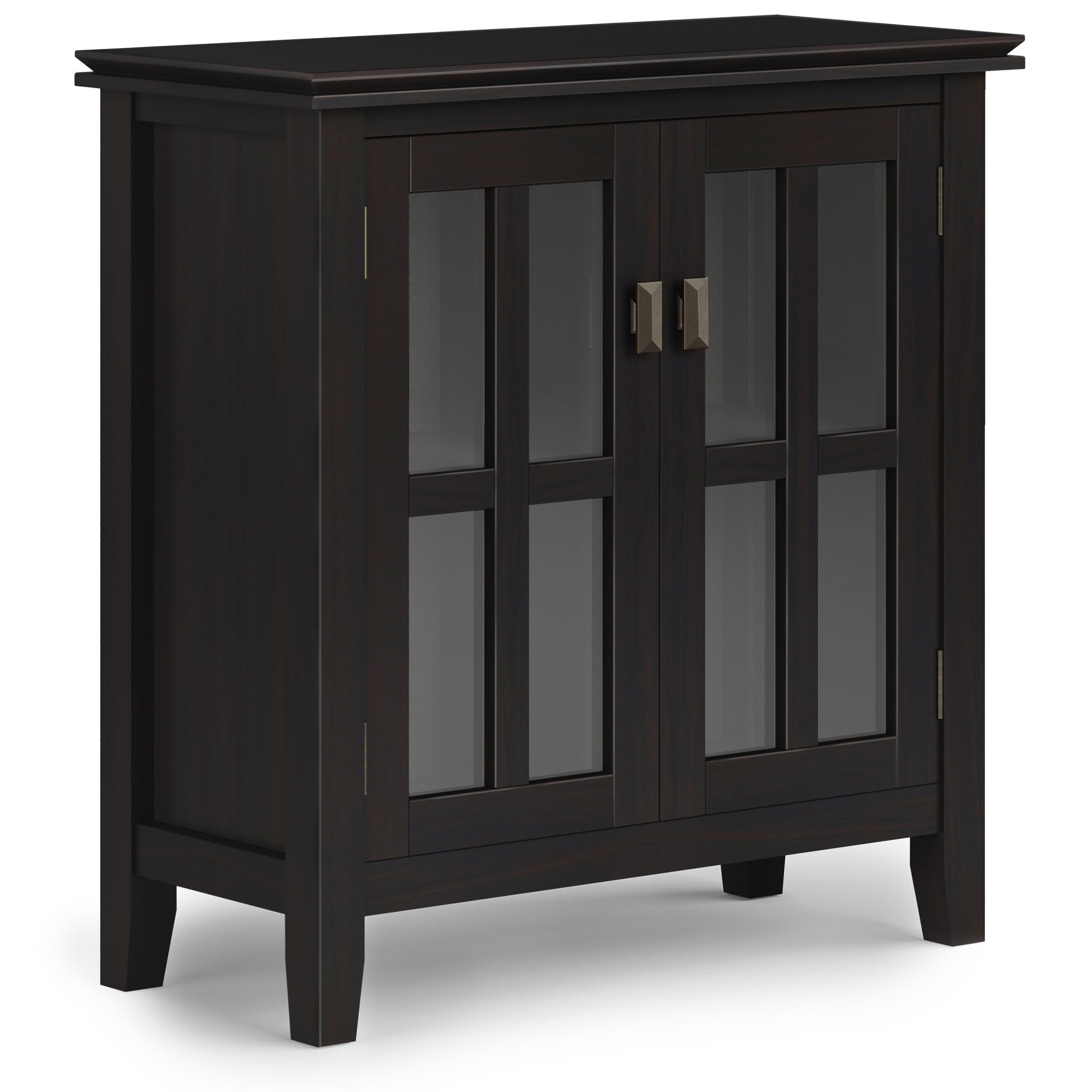 Artisan Solid Wood Low Storage Cabinet In Hickory Brown