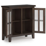 Artisan Solid Wood Low Storage Cabinet In Tobacco Brown