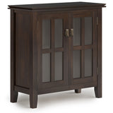 Artisan Solid Wood Low Storage Cabinet In Tobacco Brown