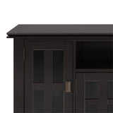 Artisan Solid Wood 72 Inch Wide Transitional Tv Media Stand In Hickory Brown For Tvs Up To 80 Inches