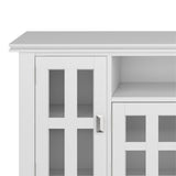 Artisan Solid Wood 72 Inch Tv Media Stand In White For Tvs Up To 80 Inches