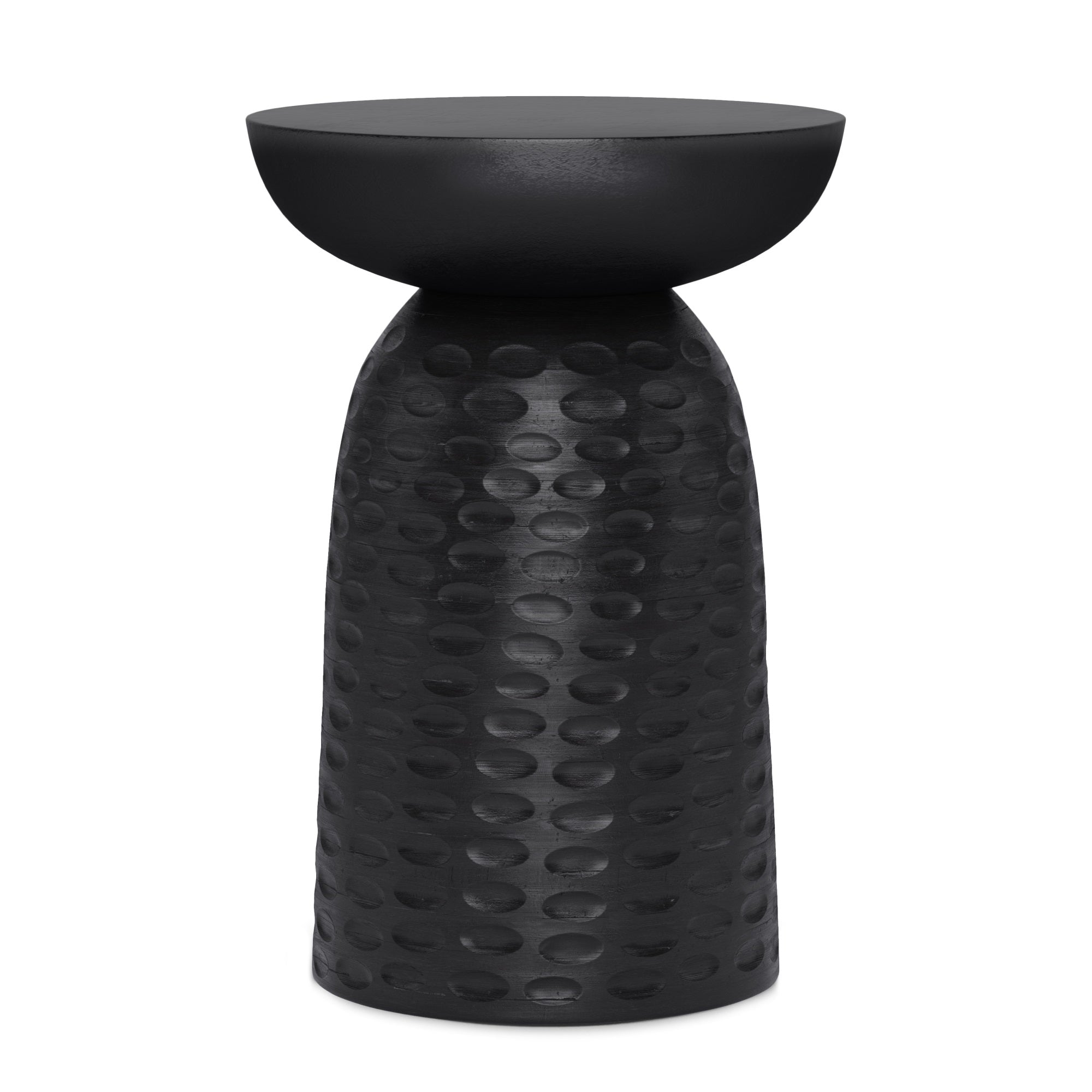 Boyd Solid Mango Wood Wooden Accent Table In Black