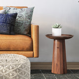 Dayton Solid Acacia Wood Wooden Accent Table In Light Cognac