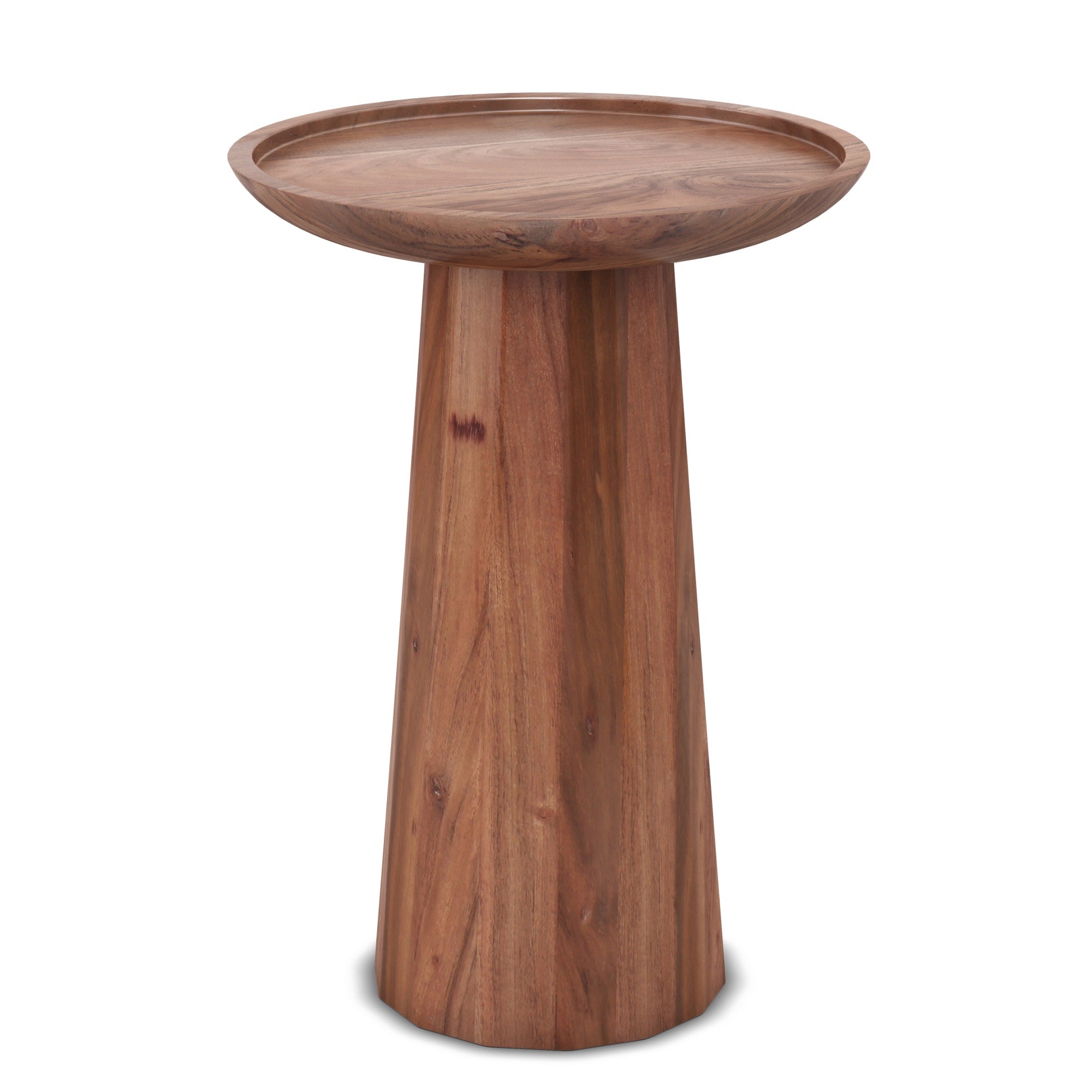 Dayton Solid Acacia Wood Wooden Accent Table In Light Cognac