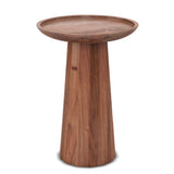 Dayton Solid Acacia Wood Wooden Accent Table In Light Cognac