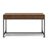 Banting Solid Hardwood Industrial 60 Inch Wide Desk In Medium Saddle Brown