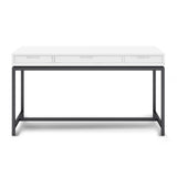 Banting Solid Hardwood Industrial 60 Inch Wide Desk In White