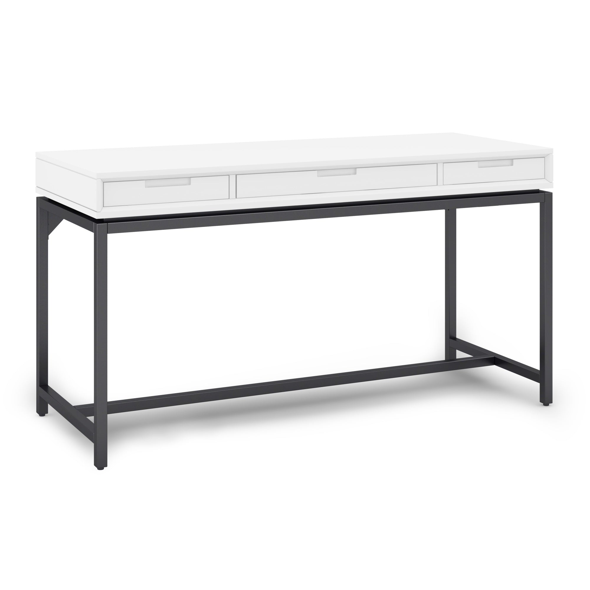 Banting Solid Hardwood Industrial 60 Inch Wide Desk In White