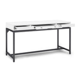 Banting Solid Hardwood Industrial 60 Inch Wide Desk In White