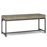 Banting Solid Hardwood Industrial 72 Inch Wide Wide Desk In Distressed Grey