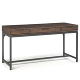 Banting Solid Hardwood Industrial 60 Inch Wide Desk In Walnut Brown