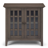 Bedford Solid Wood 32 Inch Wide Transitional Low Storage Media Cabinet In Farmhouse Grey