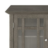 Bedford Solid Wood 39 Inch Wide Transitional Medium Storage Cabinet In Farmhouse Grey