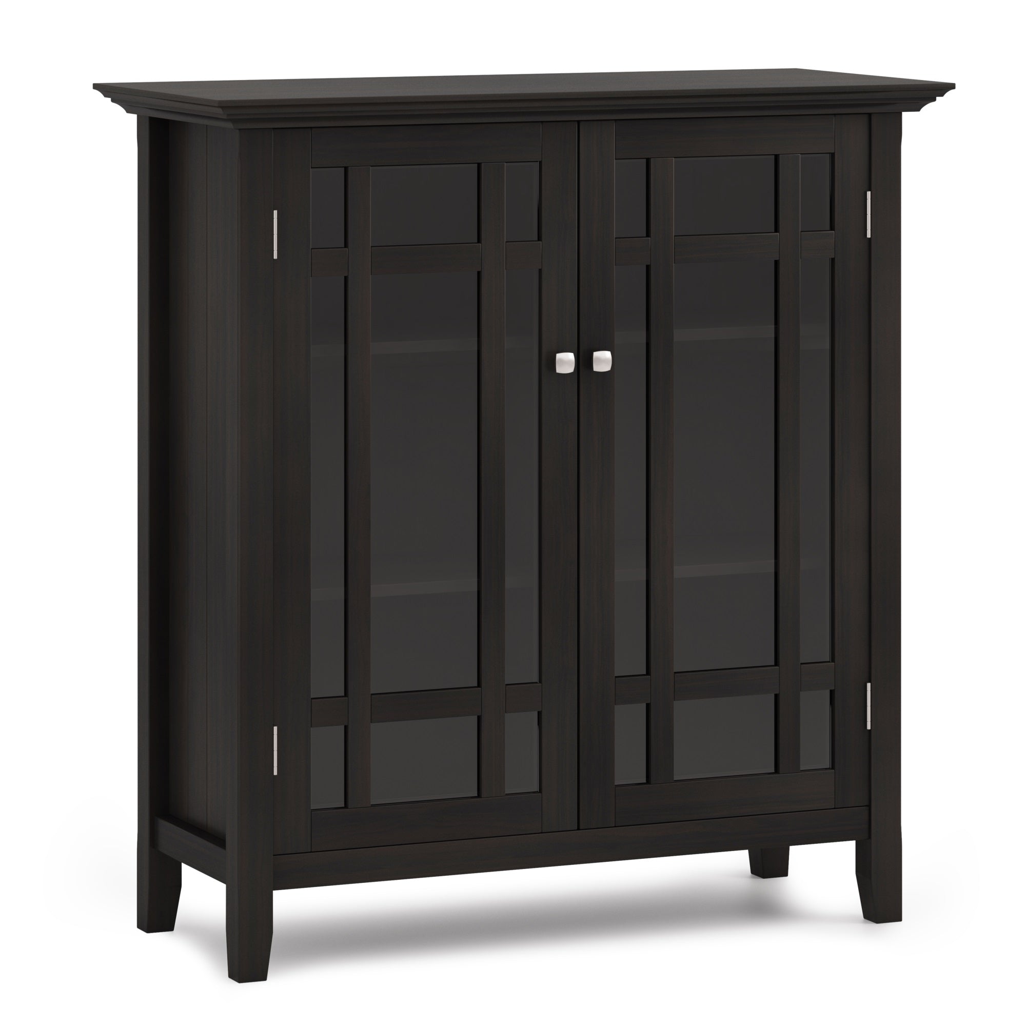 Bedford Solid Wood 39 Inch Wide Transitional Medium Storage Cabinet In Hickory Brown