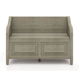 Connaught Solid Wood 42 Inch Wide Traditional Entryway Storage Bench In Distressed Grey