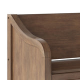 Connaught Solid Wood 42 Inch Wide Traditional Entryway Storage Bench In Rustic Natural Aged Brown