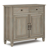 Connaught Solid Wood 40 Inch Wide Traditional Entryway Storage Cabinet In Distressed Grey