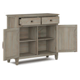 Connaught Solid Wood 40 Inch Wide Traditional Entryway Storage Cabinet In Distressed Grey