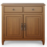 Connaught Solid Wood Entryway Storage Cabinet In Light Golden Brown