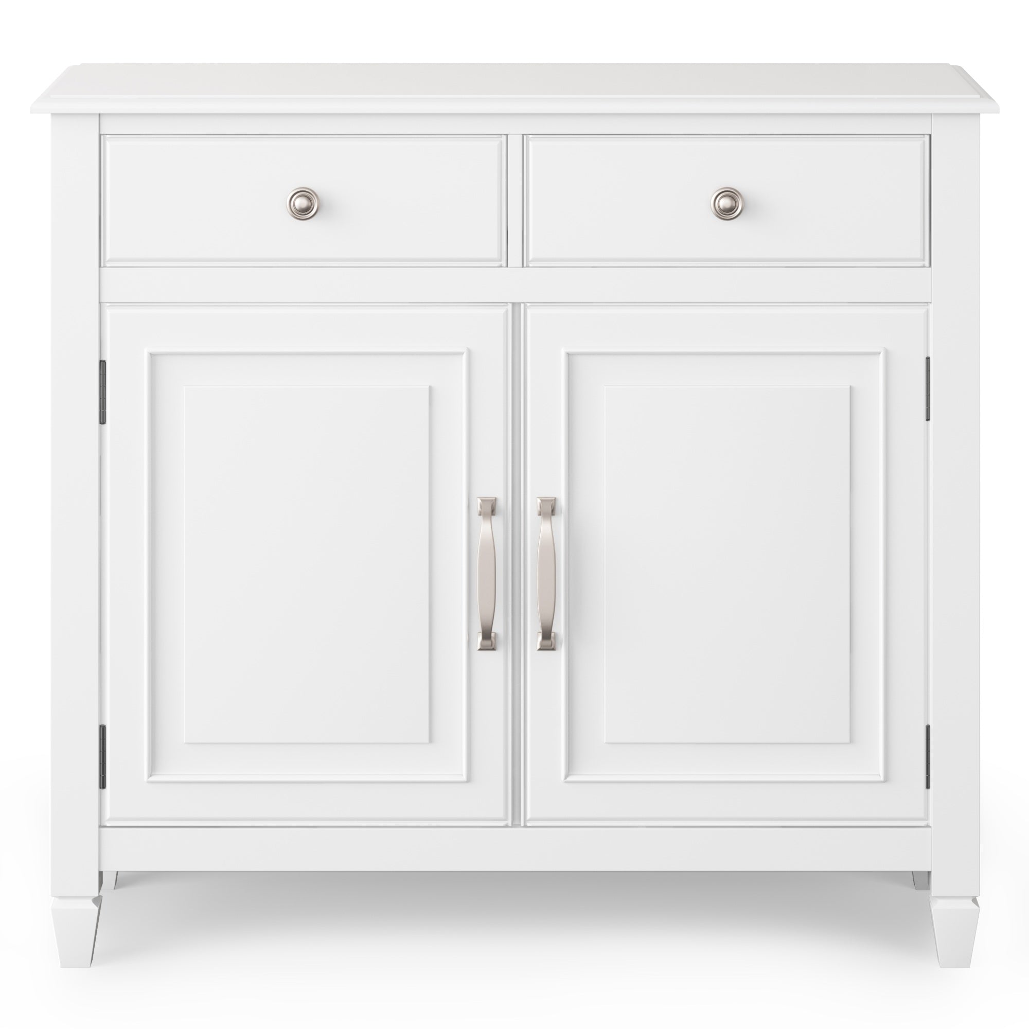 Connaught Solid Wood Entryway Storage Cabinet In White