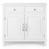 Connaught Solid Wood Entryway Storage Cabinet In White