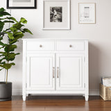 Connaught Solid Wood Entryway Storage Cabinet In White