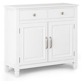 Connaught Solid Wood Entryway Storage Cabinet In White