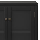 Cosmopolitan Solid Wood 30 In Wide Low Storage Cabinet