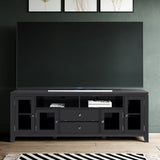 Cosmopolitan Solid Wood 72 In Wide Tv Media Stand & For Tvs Up To 80 Inches - Black