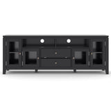 Cosmopolitan Solid Wood 72 In Wide Tv Media Stand & For Tvs Up To 80 Inches - Black