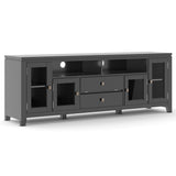 Cosmopolitan Solid Wood 72 In Wide Tv Media Stand & For Tvs Up To 80 Inches - Black