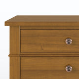 Carlton Solid Wood 24 Inch Wide Transitional Bedside Nightstand Table In Light Golden Brown