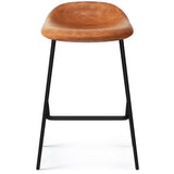 Dafney Counter Height Stool (Set Of 2) In Camel Brown Faux Leather