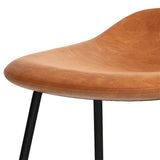 Dafney Counter Height Stool (Set Of 2) In Camel Brown Faux Leather