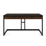 Erina Solid Acacia Wood Industrial 60 Inch Wide Writing Office Desk In Farmhouse Brown